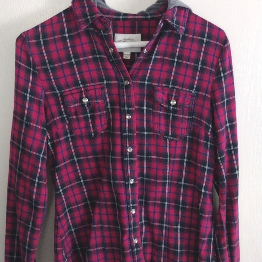 YMI Shirt Flannel Hoodie